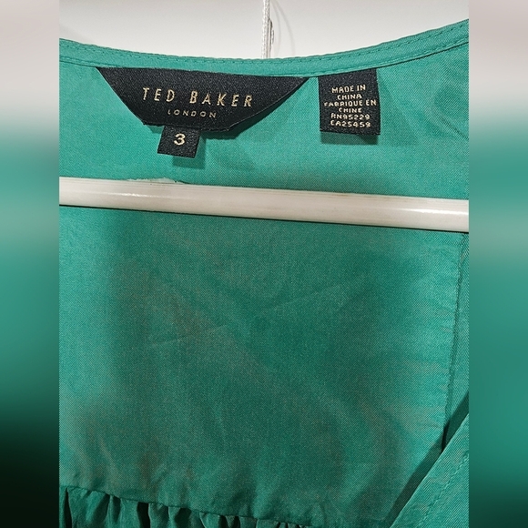 Ted Baker Taluna Smocked Wrap Minidress, Size 3 (US 10) - Picture 5 of 6